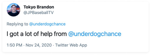 Public post from Brandon about his baseball modelling work