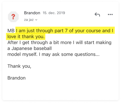 Message from Brandon about the course and building his own models