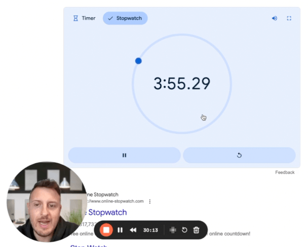 Stopwatch showing 3 minutes 55 seconds while preparing the NHL model data