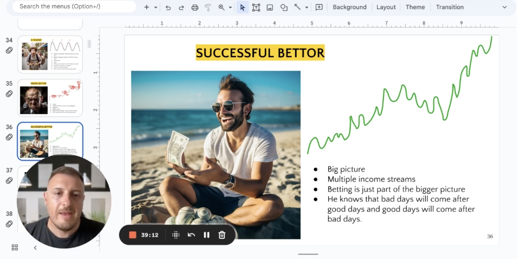 Toolkit lesson slide: what a successful bettor looks like